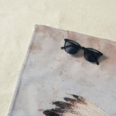Serviette de plage pour couple amérindien (En situation)