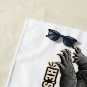 Serviette de plage pour couple de iguanes Back Off (En situation)
