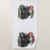 Serviette de plage pour couple de iguanes Back Off (Devant)