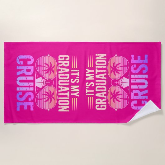 Serviette de plage pour croisière de fin d'études (Devant)