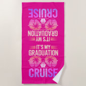Serviette de plage pour croisière de fin d'études (Devant)