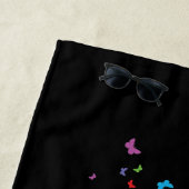 Serviette de plage pour danseuse papillon (En situation)