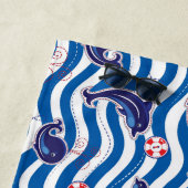 Serviette De Plage Pour Enfants Baleines Et Dauphi (En situation)