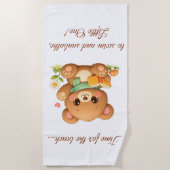 Serviette de plage pour enfants | "Ours en train d (Devant)