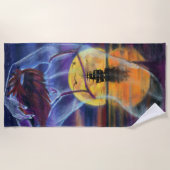 Serviette de plage pour femme Dancing Sunset (Devant)