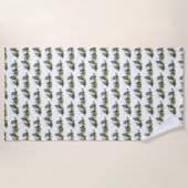 Serviette de plage pour fête de perroquet gris afr (Devant)