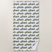 Serviette de plage pour fête de perroquet gris afr (Devant)