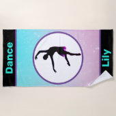 Serviette de plage pour filles Dance Pastel (Devant)