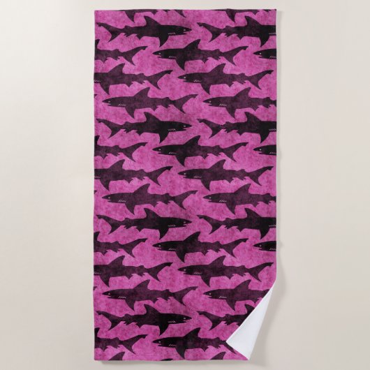 Serviette De Plage Pour la fille qui aime des requins (Devant)