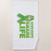 Serviette de plage pour la sensibilisation au don  (Devant)