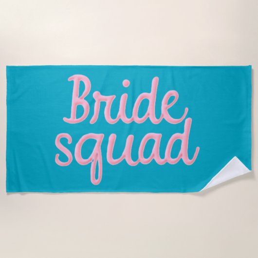 Serviette de plage pour la team de la mariée (Devant)