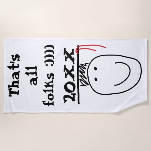 Serviette de plage pour les diplômés (Devant)