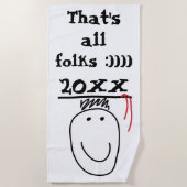 Serviette de plage pour les diplômés (Devant)