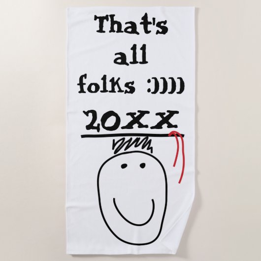 Serviette de plage pour les diplômés (Devant)