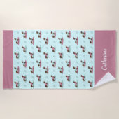 Serviette de plage pour surf Dachshunds (Devant)