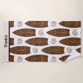 Serviette de plage pour surfeur hawaïen (Devant)