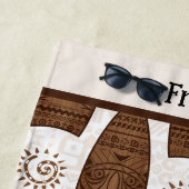Serviette de plage pour surfeur hawaïen (En situation)