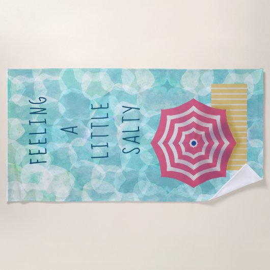 Serviette de plage pour une vie salée (Devant)