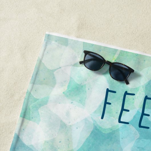 Serviette de plage pour une vie salée (En situation)