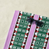 Serviette de plage pourpre personnalisée avec Moti (En situation)