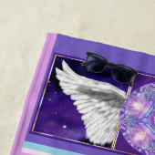 Serviette De Plage Pourpre W1 (En situation)