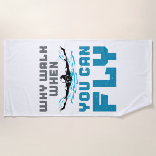 Serviette De Plage Pourquoi Marcher Quand Vous Pouvez Voler Baigner P