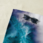 Serviette De Plage Power Inspiration Word Ocean Wave (En situation)