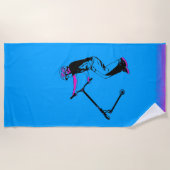 Serviette De Plage Pratiquer des tricks de trottinette - Cavalier de (Devant)