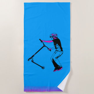 Serviette De Plage Pratiquer des tricks de trottinette - Cavalier de 