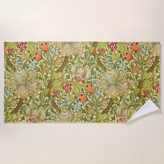 Serviette De Plage Pre-Raphaelite d'or de cru de lis de William (Devant)