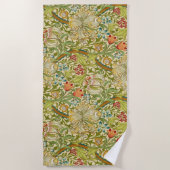 Serviette De Plage Pre-Raphaelite d'or de cru de lis de William (Devant)
