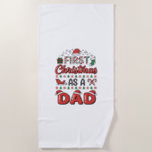 Serviette De Plage Premier Noël Papa Fête (Devant)