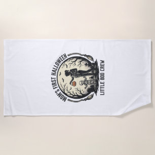 Serviette De Plage Première chemise de maman Halloween Vintage Spooky