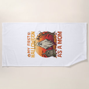Serviette De Plage Première Momie Halloween Fantôme Pierre Tombale Ci