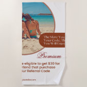 Serviette De Plage #PremiumBeachTowel (Devant)