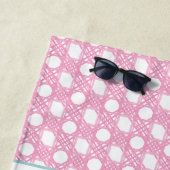 Serviette De Plage Préparation Palm Beach Blason Monogramme (En situation)