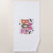 Serviette De Plage Preppy Éffrayant Halloween Boo (Devant)