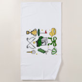 Serviette De Plage Preppy Golf Coquette (Devant)