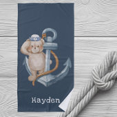 Serviette De Plage Preppy Nautical Cute Bear Boys