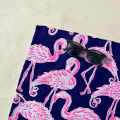 Serviette De Plage Preppy Palm Beach Flamant rose marin rose Personna (En situation)