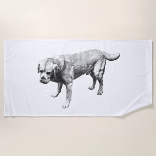 Serviette De Plage Présence monochrome (Devant)