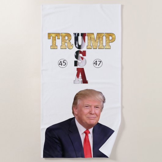 Serviette De Plage Président Trump 45 47 (Devant)