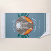Serviette De Plage Prêt pour le Yoga ? - Le Lotus Blanc (Devant)