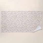Serviette De Plage Pretty Blush Pink Cream Floral (Devant)
