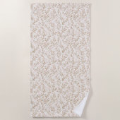 Serviette De Plage Pretty Blush Pink Cream Floral (Devant)