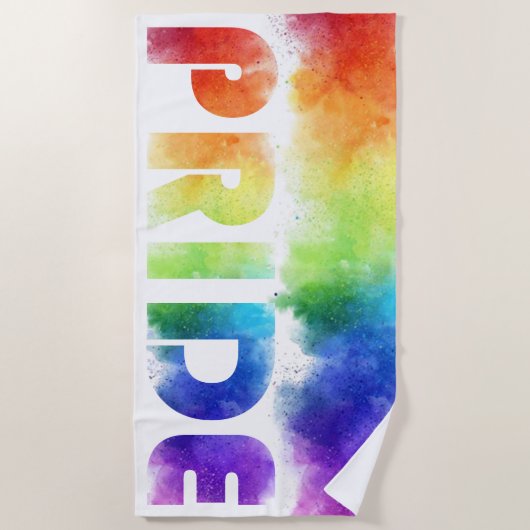 Serviette De Plage Pride arc-en-ciel (Devant)
