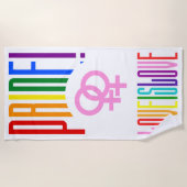 Serviette De Plage Pride Love is Love Lesbian Couple Sign LGBT (Devant)