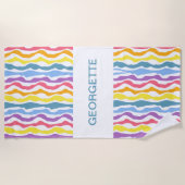 Serviette de plage Pride personnalisée (Devant)