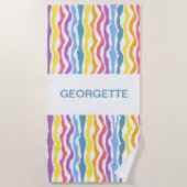 Serviette de plage Pride personnalisée (Devant)