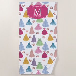 Serviette De Plage Princess Dresses Fairytale Little Girl